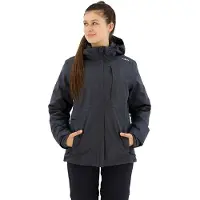 CMP Woman Jacket Zip Hood Detachbl Titanio 46