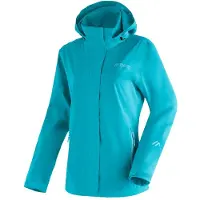 Maier Sports Regenjacke "Metor rec W", Damen, Gr. 19, blau (türkis), 100% Polyester, Jacken Regenjacke, Damen Jacke mit Kapuze, Windjacke wasserdicht atmungsaktiv, Reg. Fit