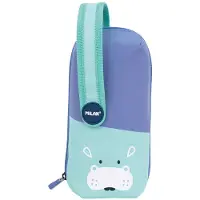 Milan – 4-in-1 Stiftekontainer , blau, Serie "Fun Animals" – voll