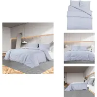 vidaXL Bettwäsche-Set Grau 155x220 cm Leichte Mikrofaser - Bettbezüge