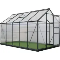 Westmann Aluminium Gewächshaus Flora 610 Anthrazit 312x192x201 cm