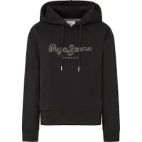 Pepe Jeans für Damen. PL581459 Sweatshirt Frida schwarz (S), Lässig, Baumwolle, Nachhaltig