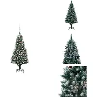 vidaXL Künstlicher Weihnachtsbaum mit Beleuchtung Kugeln Zapfen 180 cm - Weihnachtsbäume