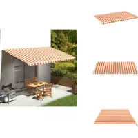 vidaXL Markisenbespannung Gelb und Orange 6x3,5 m - Markisen
