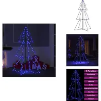 vidaXL Weihnachtsbaum in Kegelform 160 LEDs Indoor & Outdoor 78x120 cm - Weihnachtsbäume