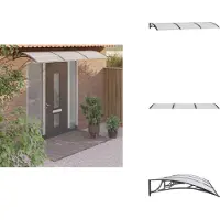 vidaXL Türvordach Schwarz 300x100 cm Polycarbonat - Markisen