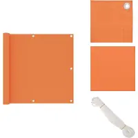 vidaXL Balkon-Sichtschutz Orange 90x500 cm Oxford-Gewebe - Sonnenschirme & Sonnenschutze