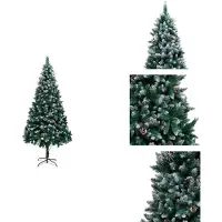 vidaXL Künstlicher Weihnachtsbaum mit Zapfen und Schnee 210 cm - Weihnachtsbäume