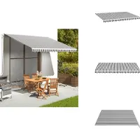 vidaXL Markisenbespannung Anthrazit und Weiß 4x3 m - Markisen