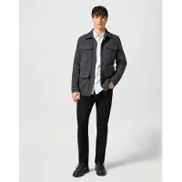 Wrangler Straight-Jeans "GREENSBORO", Herren, Gr. 40, Länge 34, schwarz (deep ink), Denim/Jeans, Obermaterial: 99% Baumwolle, 1% Elasthan, straight fit lang, Jeans Straight-Jeans, Regular Straight fit