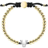 La Petite Story Boules Letter V Armband