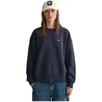 Gant für Damen. 4201414 Shield marineblaues Sweatshirt mit Rundhalsausschnitt (XS), Lässig, Baumwolle