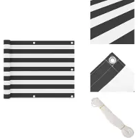 vidaXL Balkon-Sichtschutz Anthrazit und Weiß 75x400 cm Oxford-Gewebe - Sonnenschirme & Sonnenschutze