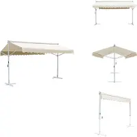 vidaXL Freistehende Markise 500x300 cm Creme - Sonnenschirme & Sonnenschutze