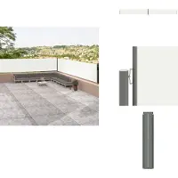 vidaXL Seitenmarkise Ausziehbar Creme 117x1200 cm - Sonnenschirme & Sonnenschutze