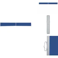 vidaXL Ausziehbare Seitenmarkise 170x1200 cm Blau - Sonnenschirme & Sonnenschutze
