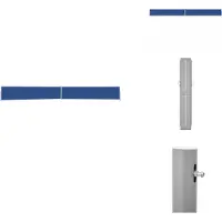 vidaXL Ausziehbare Seitenmarkise 140x1200 cm Blau - Sonnenschirme & Sonnenschutze