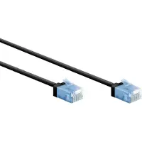 Goobay Ultraflexibles CAT 6A Patchkabel, slim, U/UTP, schwarz