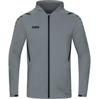 Jako Challenge Kapuzenjacke Kinder - Steingrau / Schwarz