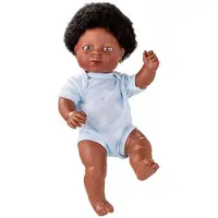 Berjuan Baby Doll Without Clothes Newborn African 38 Cm Boy