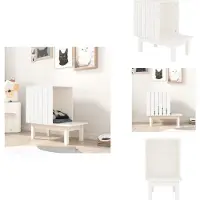 vidaXL Katzenhaus Weiß 60x36x60 cm Massivholz Kiefer - Kratzbäume