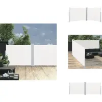 vidaXL Ausziehbare Seitenmarkise Creme 140 x 1000 cm - Sonnenschirme & Sonnenschutze