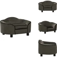 vidaXL Hundesofa Dunkelgrau 67x47x36 cm Plüsch - Hundebetten