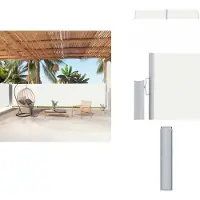 vidaXL Seitenmarkise Ausziehbar Creme 160x1000 cm - Sonnenschirme & Sonnenschutze