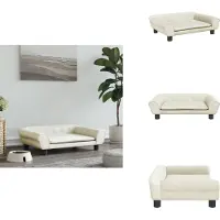 vidaXL Hundebett Creme 70x48x22 cm Samt - Hundebetten