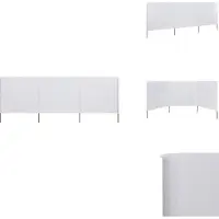 vidaXL 3-teiliges Windschutzgewebe 400 x 80 cm Sandweiß - Sonnenschirme & Sonnenschutze