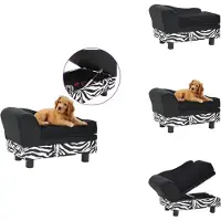 vidaXL Hundesofa Schwarz 57x34x36 cm Plüsch - Hundebetten