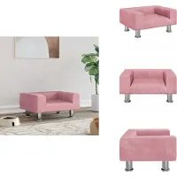 vidaXL Hundebett Rosa 50x40x26,5 cm Samt - Hundebetten