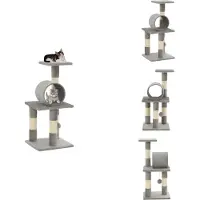 vidaXL Katzen-Kratzbaum Sisal 65 cm Grau - Kratzbäume