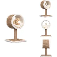 vidaXL Katzen-Kratzbaum mit Tunnel und Spielzeug 56 cm Seegras - Kratzbäume