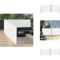 vidaXL Ausziehbare Seitenmarkise Creme 100 x 1000 cm - Sonnenschirme & Sonnenschutze
