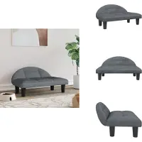 vidaXL Hundebett Dunkelgrau 70x52x30 cm Samt - Hundebetten