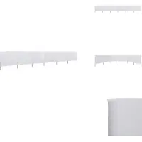 vidaXL 6-teiliges Windschutzgewebe 800 x 80 cm Weiß - Sonnenschirme & Sonnenschutze