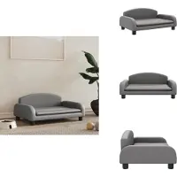 vidaXL Hundebett Grau 70x45x30 cm Kunstleder - Hundebetten