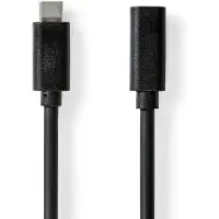 Nedis CCGL64010BK10 USB-Kabel USB 3.2 Gen 1 USB-C Stecker auf Buchse 1 m Schwarz