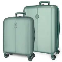 Joumma Bags EL POTRO Vera Green, Set aus n ABS-Reisekoffern, 70/55cm, 5338923