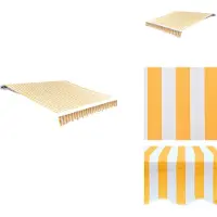 vidaXL Markisenbespannung Canvas Orange & Weiß 450x300 cm - Markisen