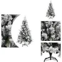 vidaXL Weihnachtsbaum mit Zapfen Beschneit 225 cm PVC & PE - Weihnachtsbäume