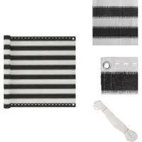 vidaXL Balkon-Sichtschutz HDPE 90x300 cm Anthrazit und Weiß - Sonnenschirme & Sonnenschutze