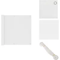 vidaXL Balkon-Sichtschutz Weiß 90x500 cm Oxford-Gewebe - Sonnenschirme & Sonnenschutze