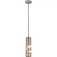 TRIO Hängeleuchte Stream, braun, Ø 8 cm, Metall, GU10