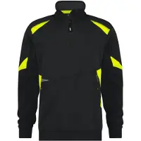 Dassy Sweatshirt Aratu - schwarz/neongelb - XL