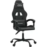 vidaXL Gaming-Stuhl Schwarz Kunstleder
