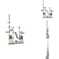 vidaXL Katzen-Kratzbaum mit Sisal-Kratzsäulen 230 - 250 cm Grau - Kratzbäume