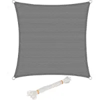 OEM Schaduwdoek Rechthoek - Zonnedoek - Zonnescherm Pergola - UV Beschermende HDPE Tuch - Dunkelgrau 5x7m