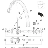 Mavic Xa Pro Carbon 29 2017-18 Hintere Rechte Speichen 12 Einheiten